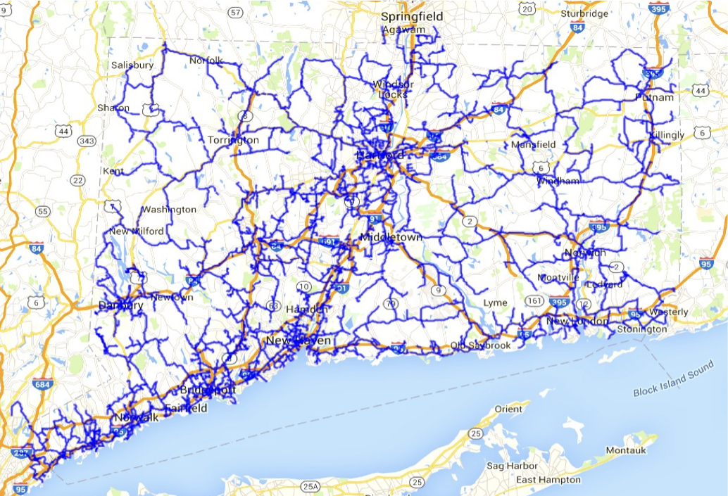 Fiber Map Connecticut Education - Cen Fiber Map Summer18