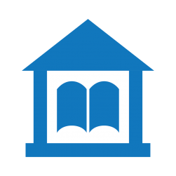 Blue library icon